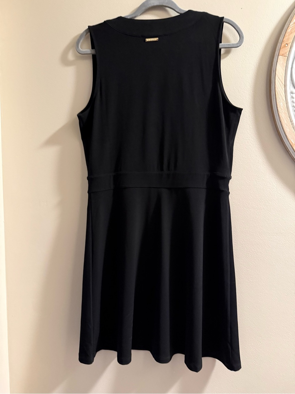 Michael Kors Black Sleeveless Stud-Trim Wrap Mini Dress - Picture 6 of 8